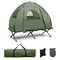 Green Blue 5-in-1 Camping Tent Combo Elevated Air Mattress Pillow Sleeping Bag